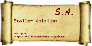 Stoller Aniziusz névjegykártya